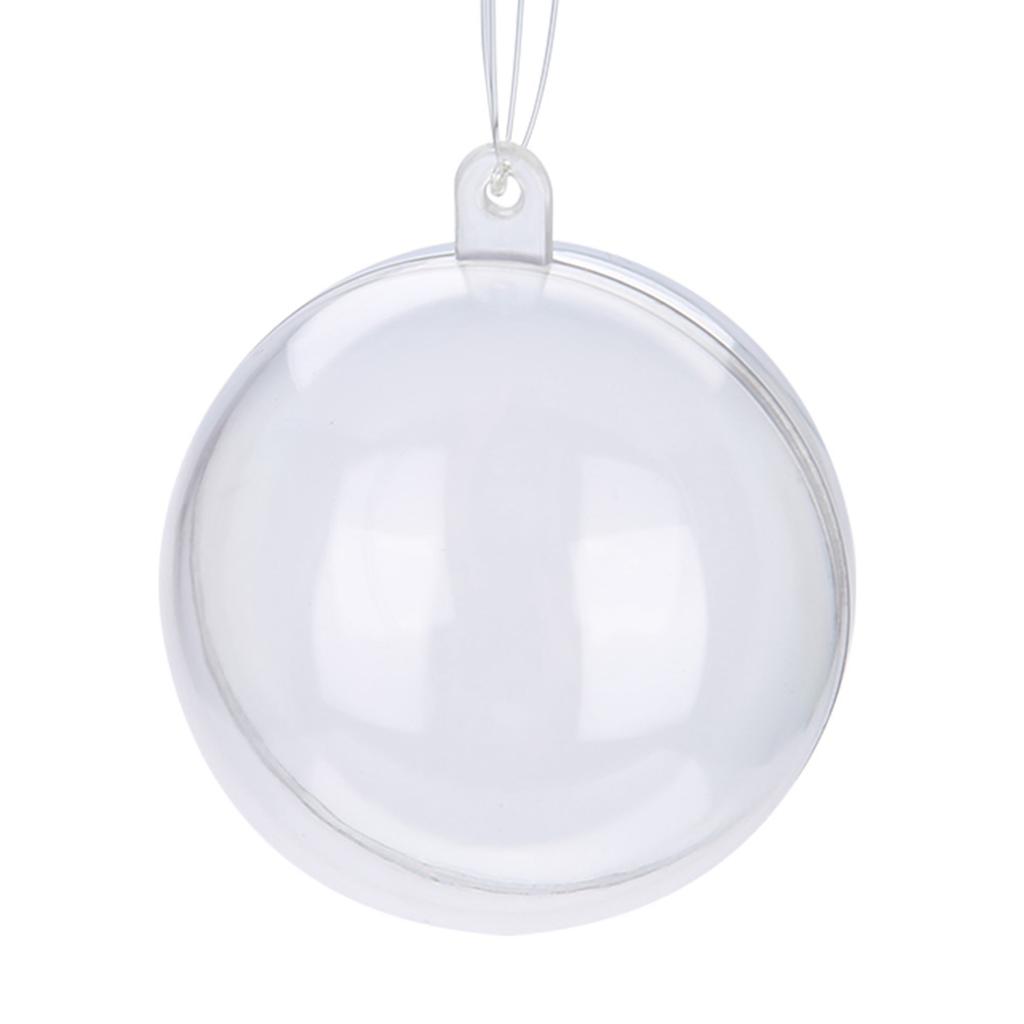 20Pcs Fillable Clear Plastic Ball Wedding Christmas Decoration Ornaments (10cm)
