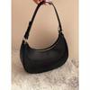 New Fashionable And Simple Crescent-Shaped Bright Surface Shoulder Bag, With A Distinctive Texture And Classic Look That's Suitable