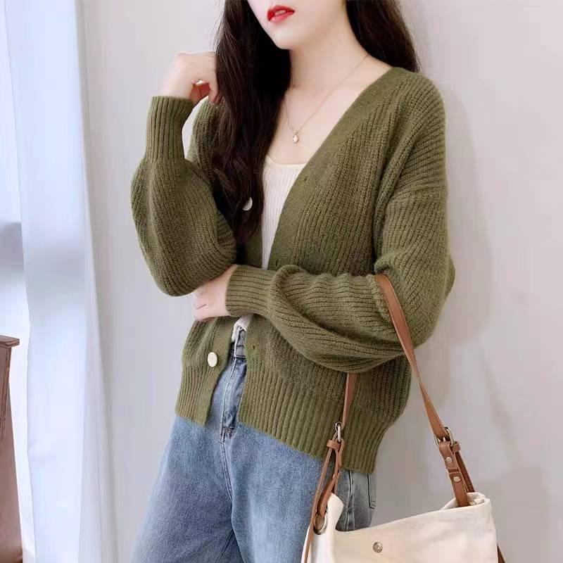 2025 Herbst Damen Lockerer Cardigan Pullover - Lässiger Kurzstrickwaren Trend