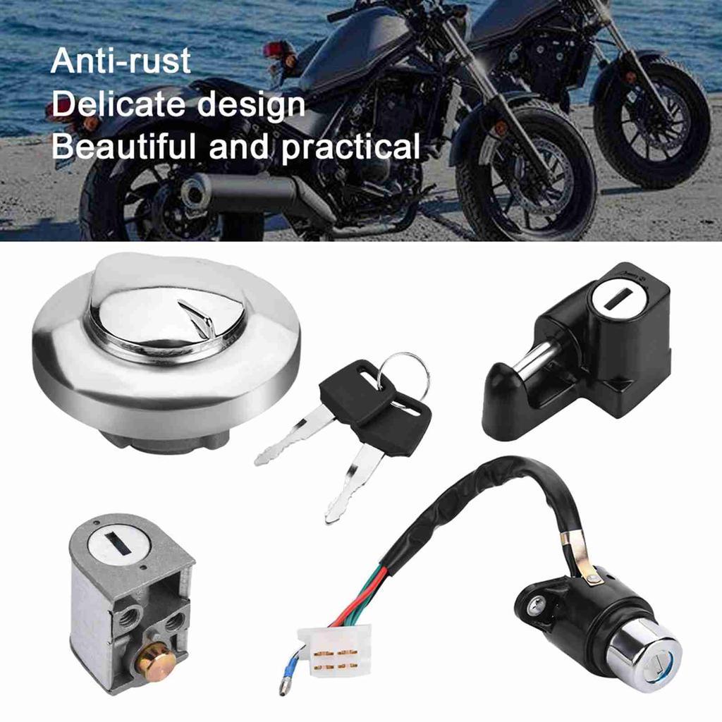 Motorcycle Ignition Switch Fuel Gas Cap Seat Lock Keys for Honda CMX250 Rebel 19852014 CA125