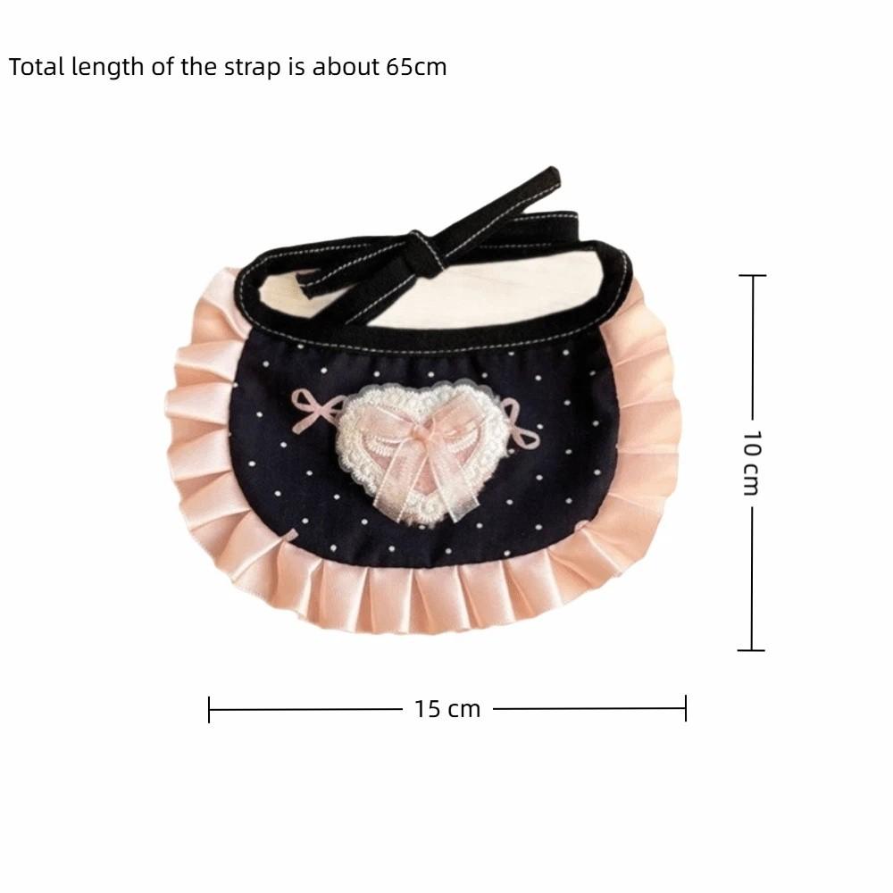 Sweet Cute Bowknot Pet Bib Lace Cats Dress Up Pet Cat Scarf Polka Dot Cat Scarfs Small Dogs