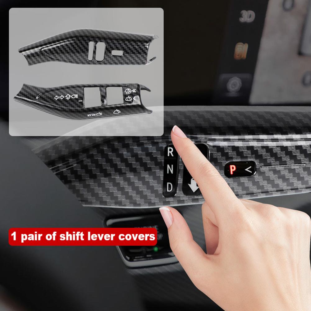 Switch Control Cover Carbon Fiaber Wiper Switch Trim Easy Installation Scratch Resistant Interior Customization