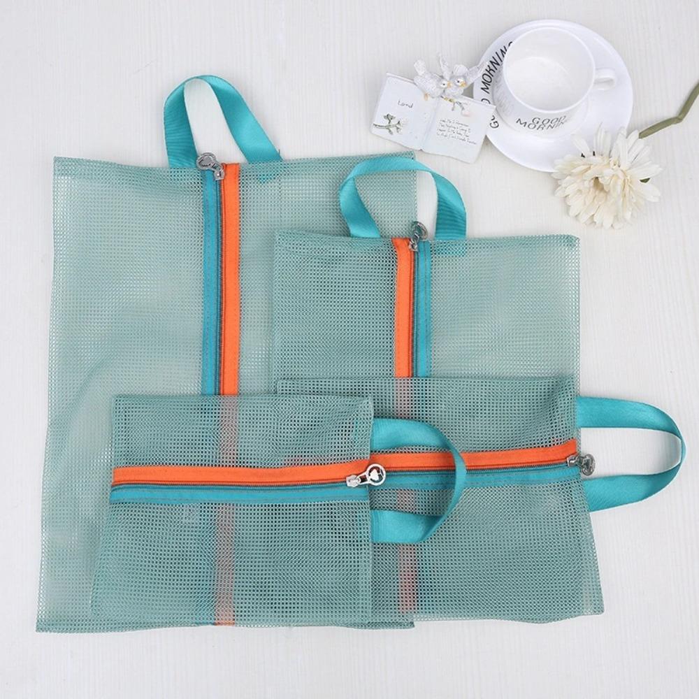 

4Pcs With Handle Travel Storage Bag Nylon Underwear Storage Bags Durable Toiletries Storage Bag зелений/синій