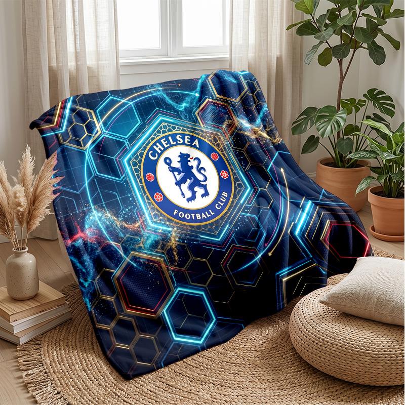 Chelsea FC Theme blanket Soft Flannel Blanket Plush Throw Blanket Cozy Sofa Bed Blanket for Home Decor
