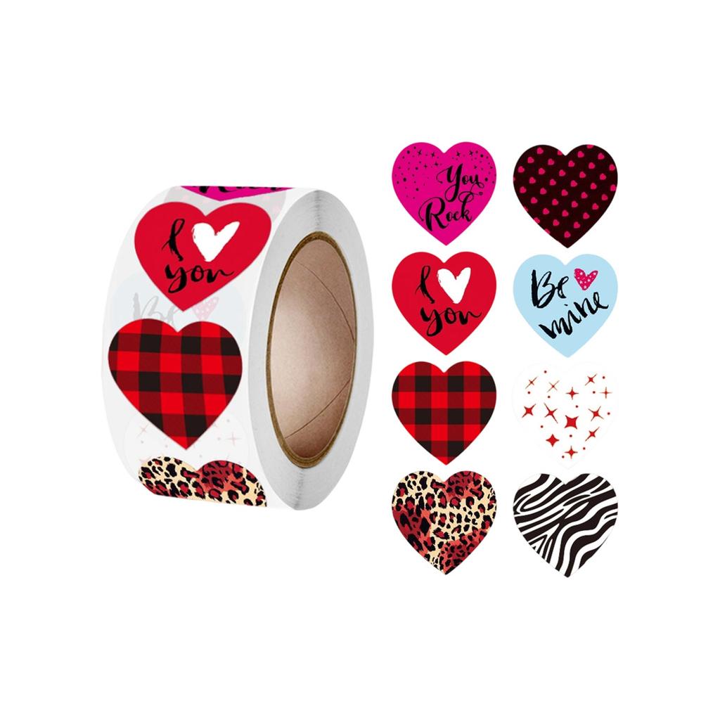 500pcs Heart Stickers , Cute Heart Stickers For Scrapbooking, Party Deco, Journal Planner