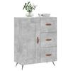 VidaXL Buffet gris béton 69,5x34x90 cm bois d'ingénierie 830232