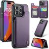 IPhone Wallet Protective Case with Card Holder, RFID Shielding, Men's and Women's Shock-absorbing Leather Bracket, Durable Protective Phone Case