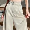 Women's Summer Lace Patchwork Wide-Leg Satin Pants