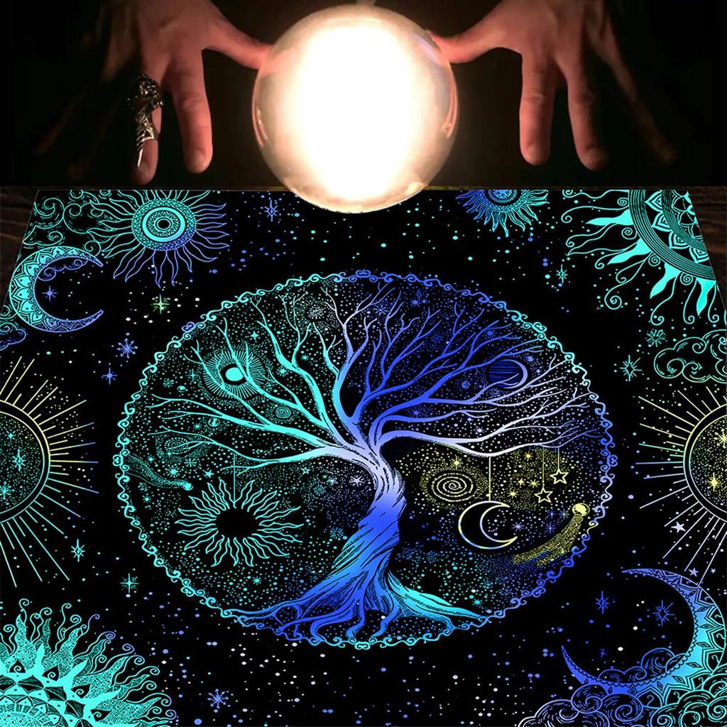 Divinations Tablecloth Trees Of Life Tarot Cards Tablecloth Altars Cloth Oracles Divinations Board Game Accessories