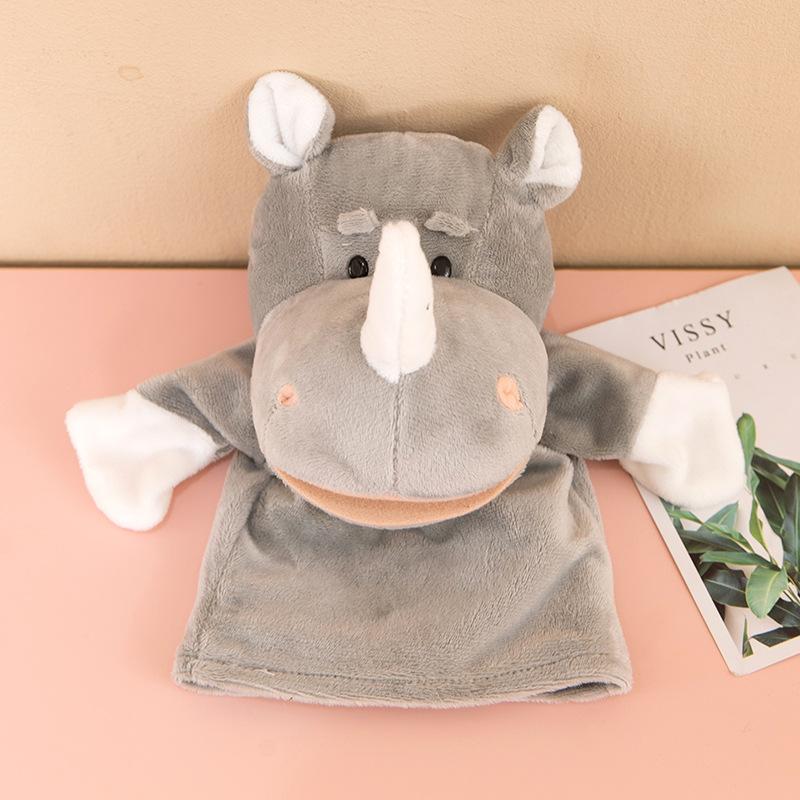 Hand puppet toy animal gloves mouth action plush doll