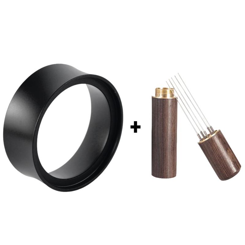 58mm Coffee Powder Receiving Dosing Ring Aluminum Alloy Loop For Expobar Gaggia Coffee Machines Funnel Accessories Barista Tools