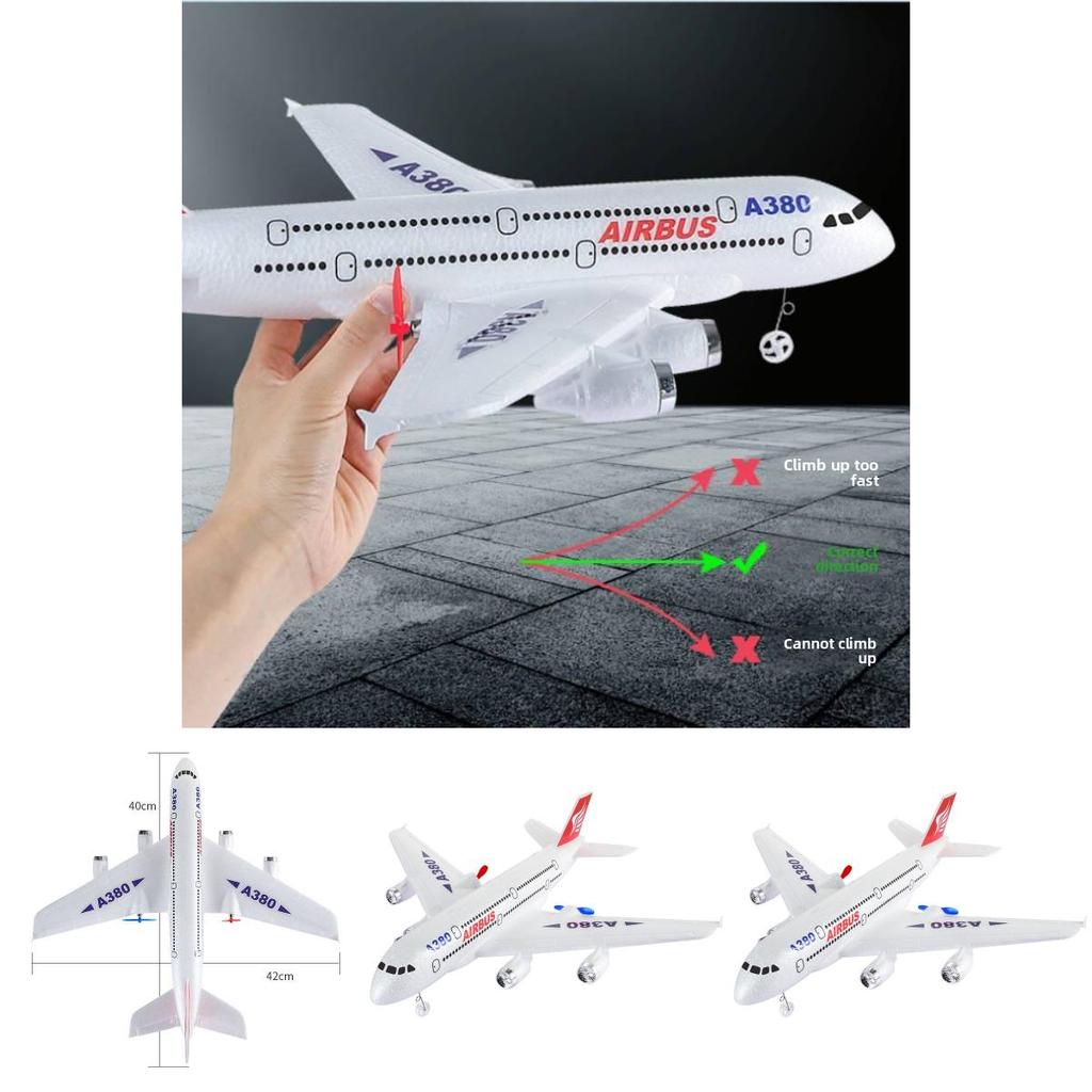 Airbus A380 Two Channel Foam Rc Aircraft With Balance Gyroscope For Flight Practice And Play