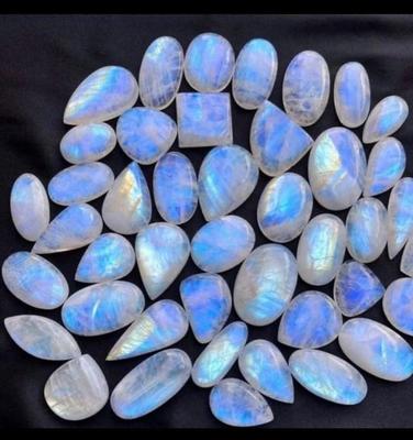 Best Quality Natural Rainbow Moonstone, Polish Moonstone Lot, Mix Shape Moonstone, Blue Fire Cabochon, All Size Loose Cabochon.