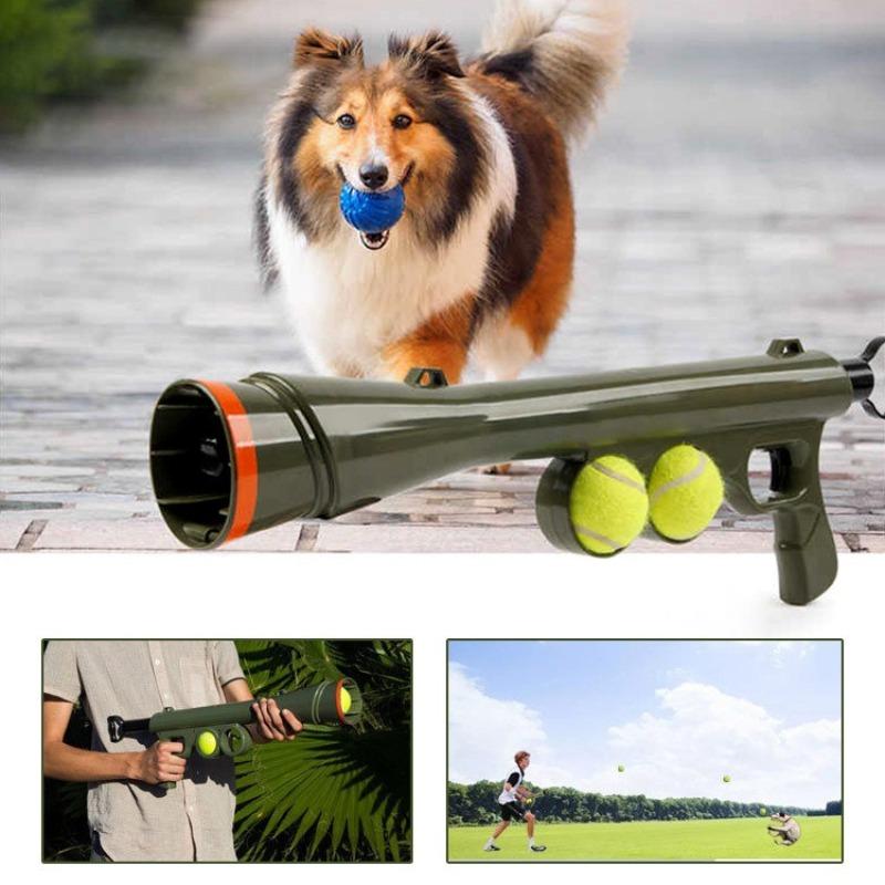Haustier Hund Ballwerfer Spielzeug - Interaktive und lehrreiche Ballwurfkanone für das Spielen im Freien Praktisch und praktisch Tennisball