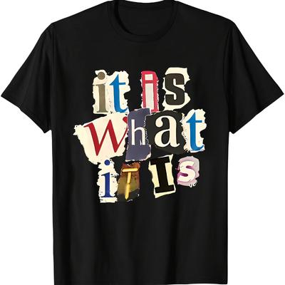 Camiseta Esencial de Manga Corta - Poliéster Suave Cuello Redondo Atuendo Casual Diario