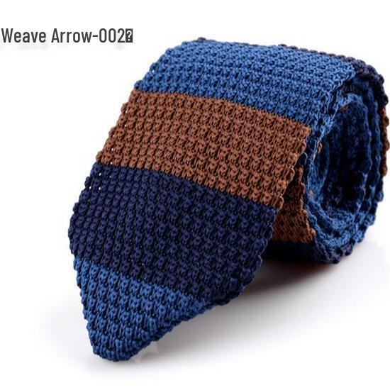 Cross-Border Exclusive Custom Arrow-Shaped Knitted Tie for Men & Women
