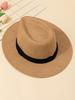 Hat, male, summer vacation, beach hat, English style, wide brimmed sun hat, sun shading hat, Panama straw hat, female