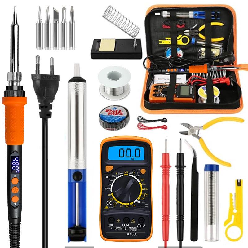 90W Adjustable Temperature Electric Soldering Iron Set for Home and Workshop Use