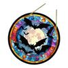 Bat Stained Glass Suncatcher Window Hanging Decoration Halloween Gothic Bat Glass Ornament for Window Home Kitchen