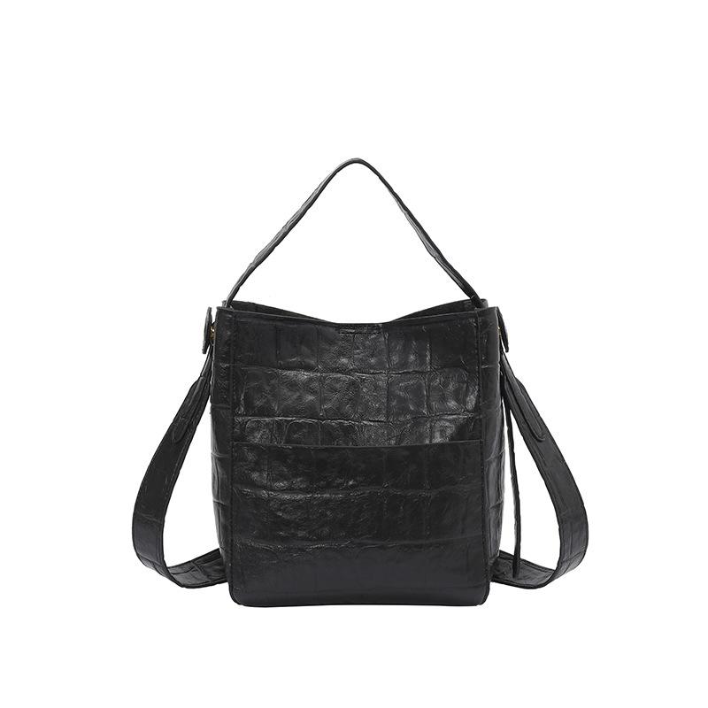 

Large-capacity Bucket Bag, Fashionable Single-shoulder Women s Crossbody Bag, Simple and Casual Commuter Tote Bag чорний