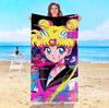 S-Sailor M-Moon Beach Towel Bath Towels Bathroom Items Swimming Pool Spa Playa Travel Sauna Baby For Home Microfiber Gym Shower