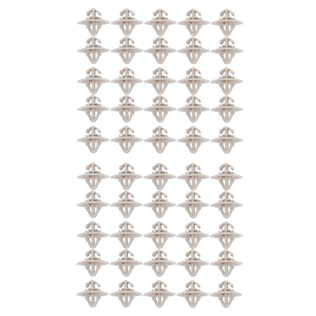 50pcs Side Door Moulding Trim Clips Exterior Fasteners Kit 93160023 Replacement for Vauxhall Vivaro 2001‑2014