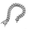 Ankunft Frauen Herren 12mm Edelstahl Miami Curb Cuban Chain Armband Kristall Schnalle Schmuck Geschenk