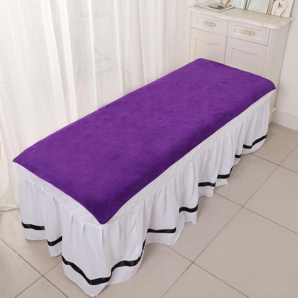 Thick Absorbent Beauty Salon Bath Towel Massage Bed Sheet with Hole, Logo-Ready, 80x190cm