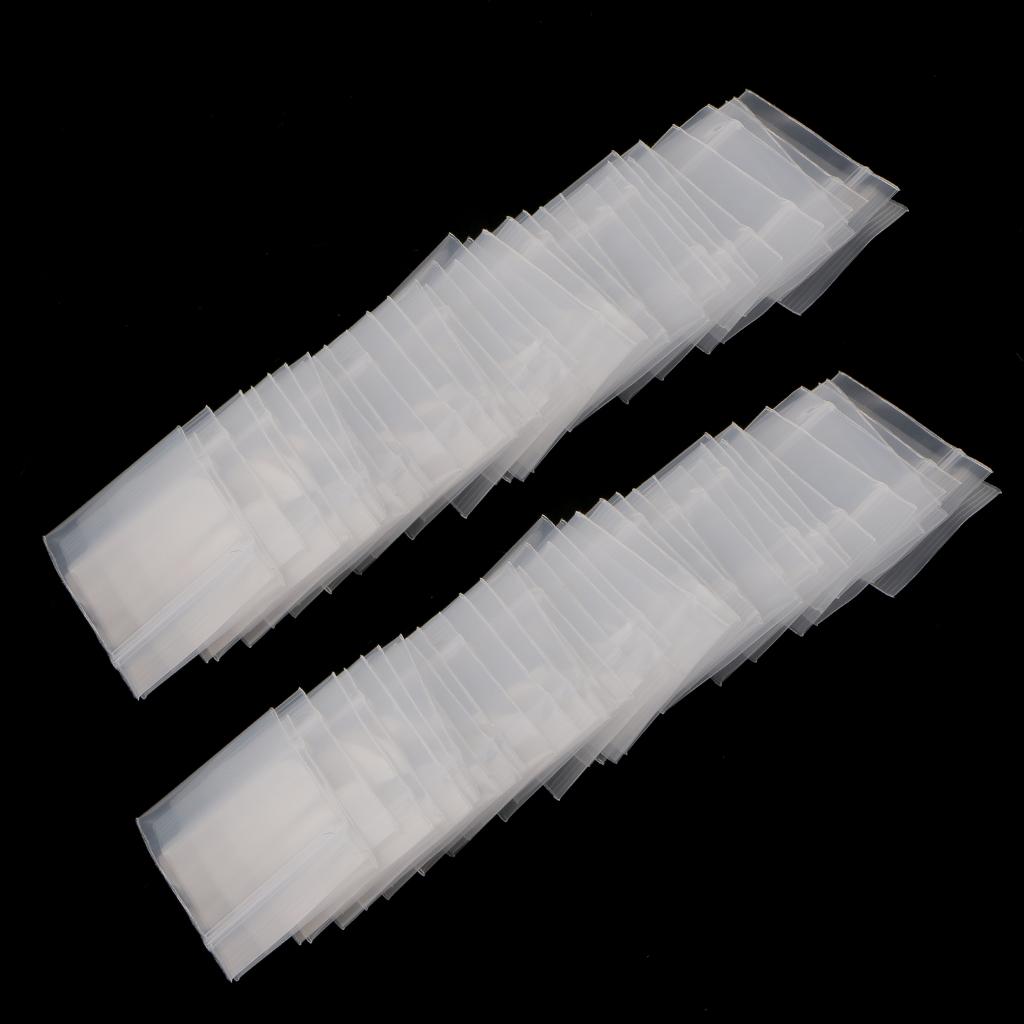 100pcs 4mil/2mil Clear Zip Bag Bag Plastic Baggies Reclosable High Premium Quality Clear Reclosable Poly Bags