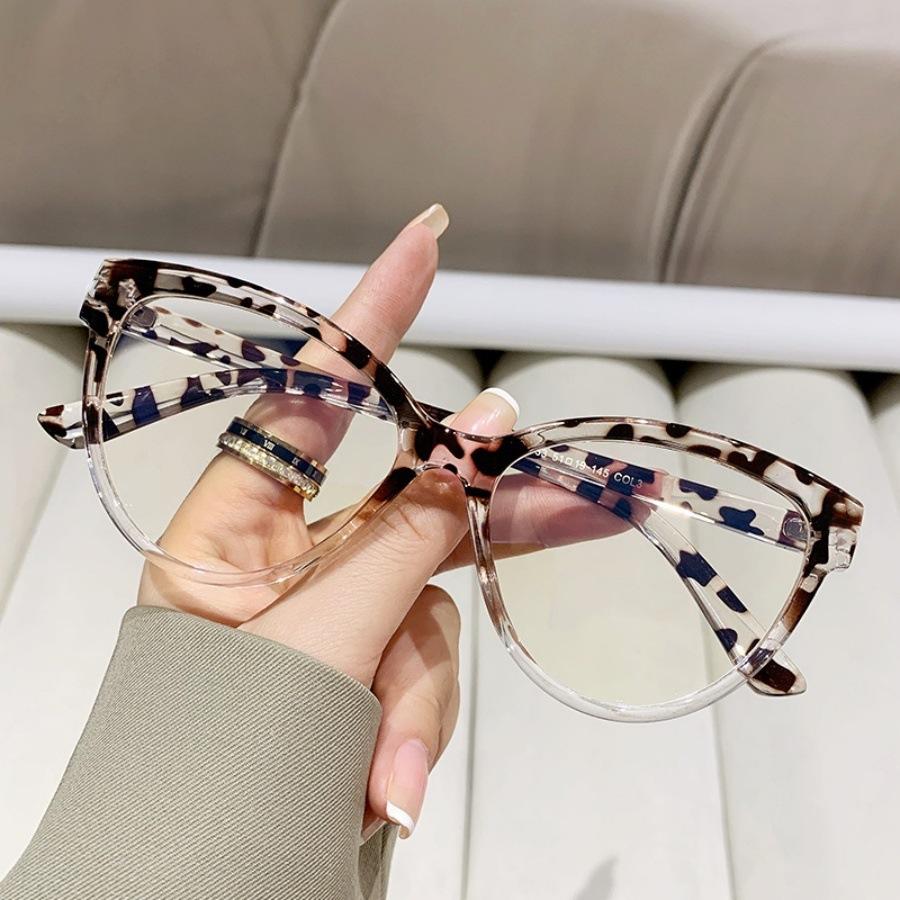 

Модные очки для компьютера «кошачий глаз» для женщин, персонализированные очки, Т-образные оптические очки, блокирующие синий свет As shown in the picture