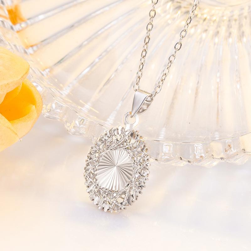 

S925 pure silver dreamy woven mesh necklace women s sunflower woven pendant fashionable temperament multifunctional collarbone chain jewelry gift 925 silver платиновый