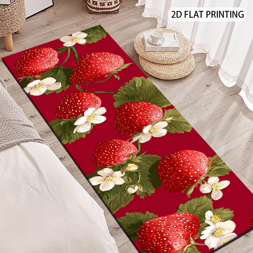 1Pcs Country Style Non-Slip Washable Area Rug Runner for Entryway, Living Room, Bedroom & Patio