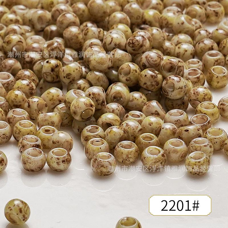 4mm Picasso Glass Seed Beads for DIY Jewelry: Bracelet, Necklace, Ring Accessories