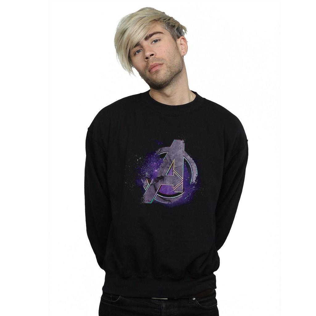 Marvel Mens Avengers Endgame Space Logo Sweatshirt