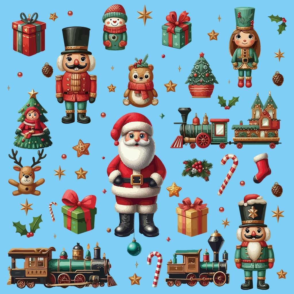 Christmas Nutcracker Window Cling Static Cling Glass Decoration Holiday Storefront Sticker No Trace Sticker