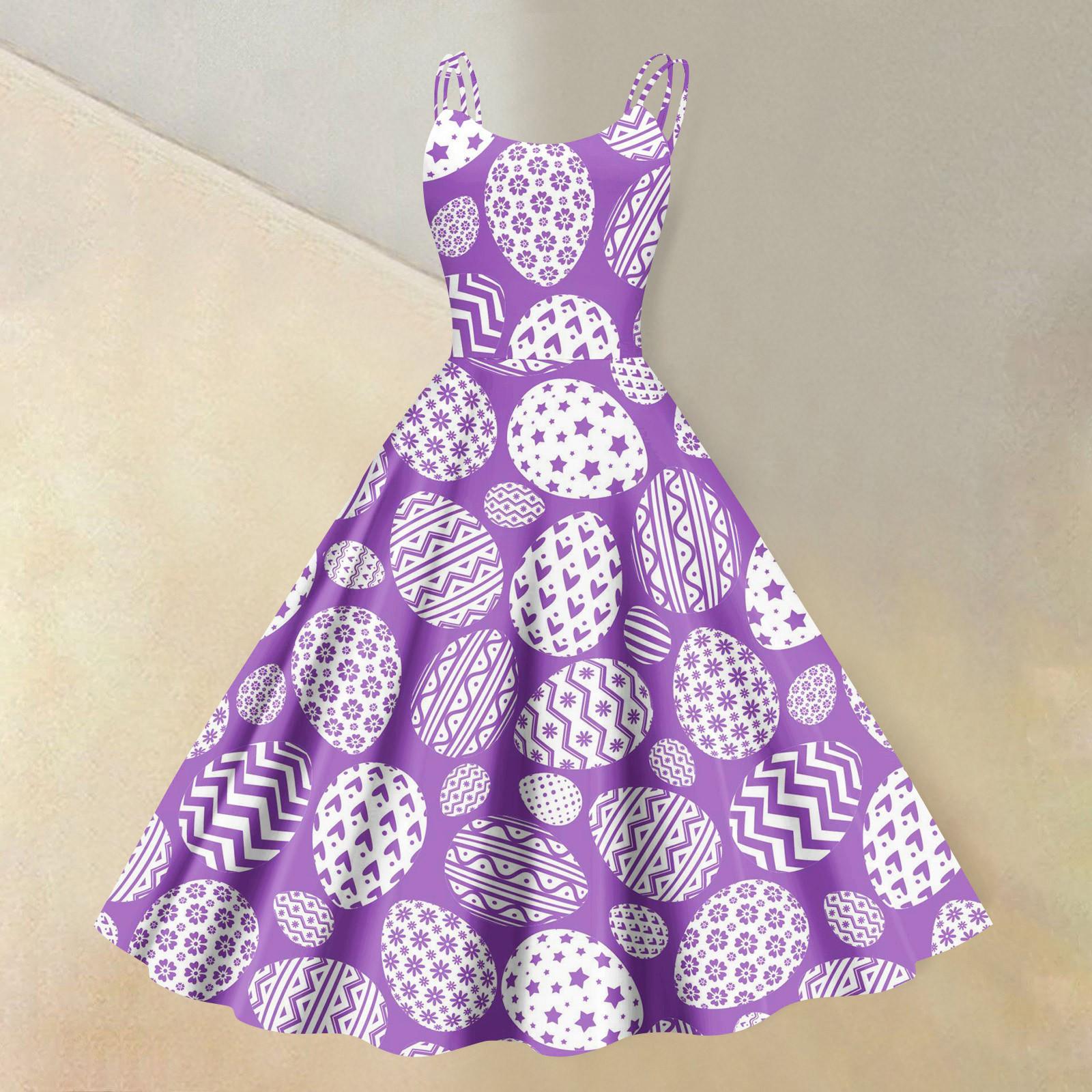 

Жіноча повсякденна модна сексуальна ретро-спідниця з відкритими плечима з квітковим принтом M