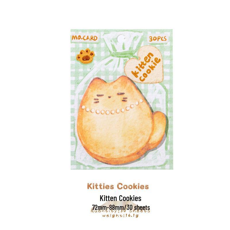 Momo Cookie Series Cute Animal Sticky Notes - Reusable Student Reminder Stickers