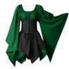 Women Fashion Long Sleeve Vintage Dress Cosplay Party Evening Night Formal Dress