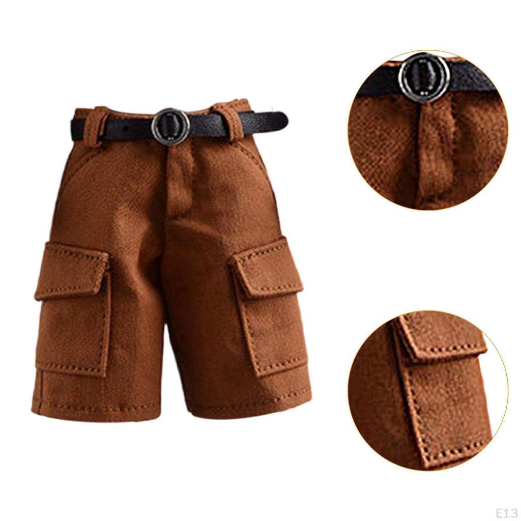 Action Figure Short Pants Dress Wearable Doll Costume Muscular Male for 1:9 1:12 Scale
