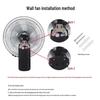 SAST 18-inch 5-Blade Commercial Wall Fan CN plug (adapter included)