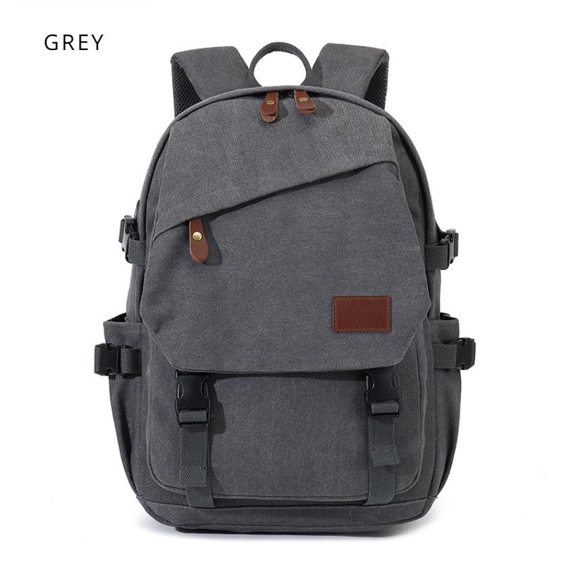 

Трендовый ретро-мужской холщовый рюкзак, женская сумка на плечо, модная дорожная сумка большой вместимости для отдыха, школьная сумка для студентов колледжа серый