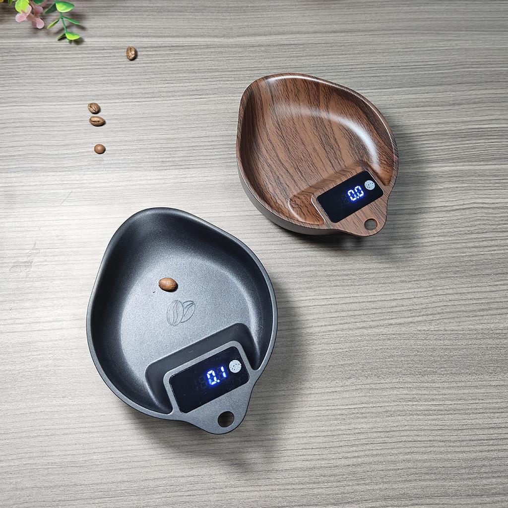 0.1g Scale Walnut Color Coffee Electronic Scale Special Hand-brewed Italian Intelligent Baking Bean Plate Bean Plate Weighing Scale