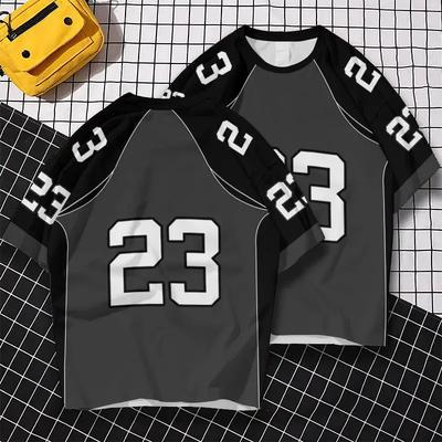 Printed Short Sleeved T-shirt Basketball T-shirt Breathable Top