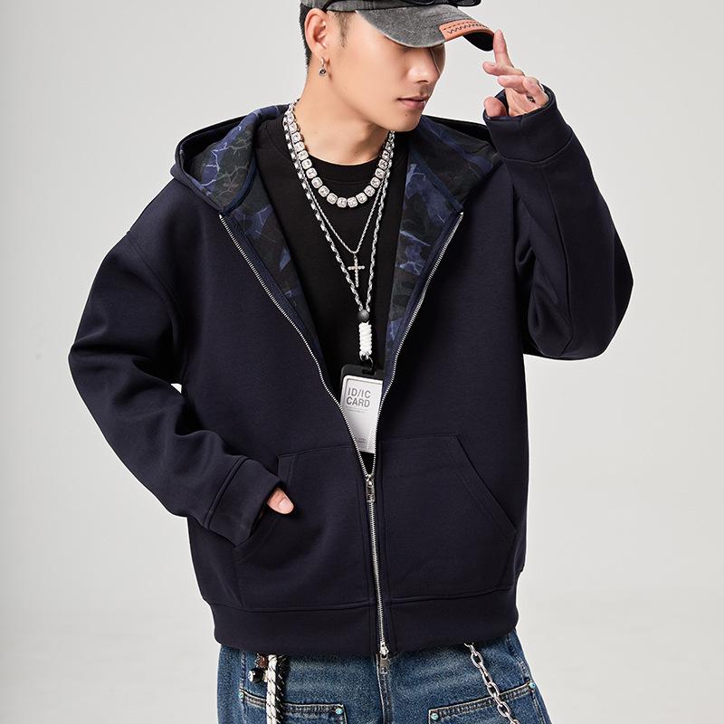2025 Unisex Plus Size Camouflage Hooded Sweatshirt Jacket for Autumn