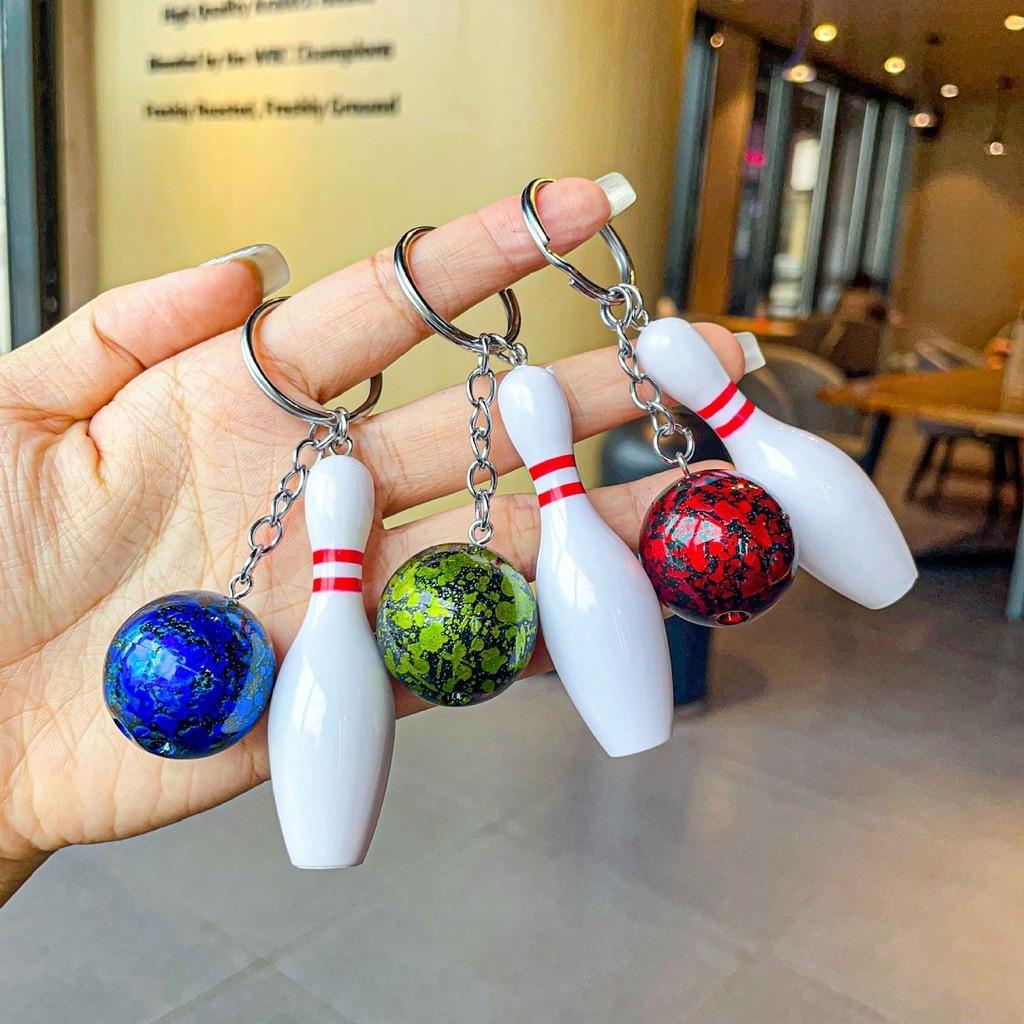 Realistic Bowling Keychain With Silicone Material Perfect For Birthday Gifts And Souvenirs