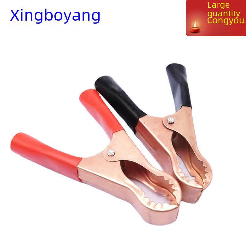 

80-мм обміднений крокодиловий затискач із зубцями для батареї та шнурів живлення