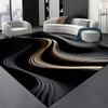 Luxury Sophisticated Carpet Line Print Living Room Decor Rug Stain-resistant Anti-slip for Bedroom Study Etc Multiple Sizes Mat