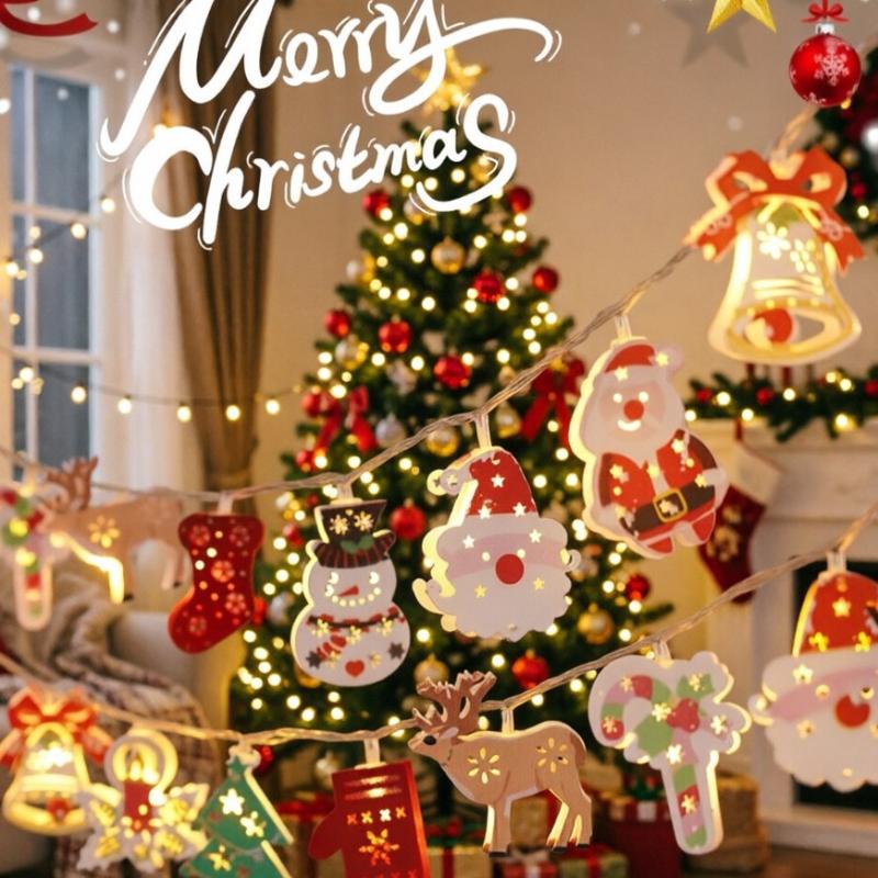 Christmas Led String Lights With Santa Snowman Reindeer For All Holiday Scenarios