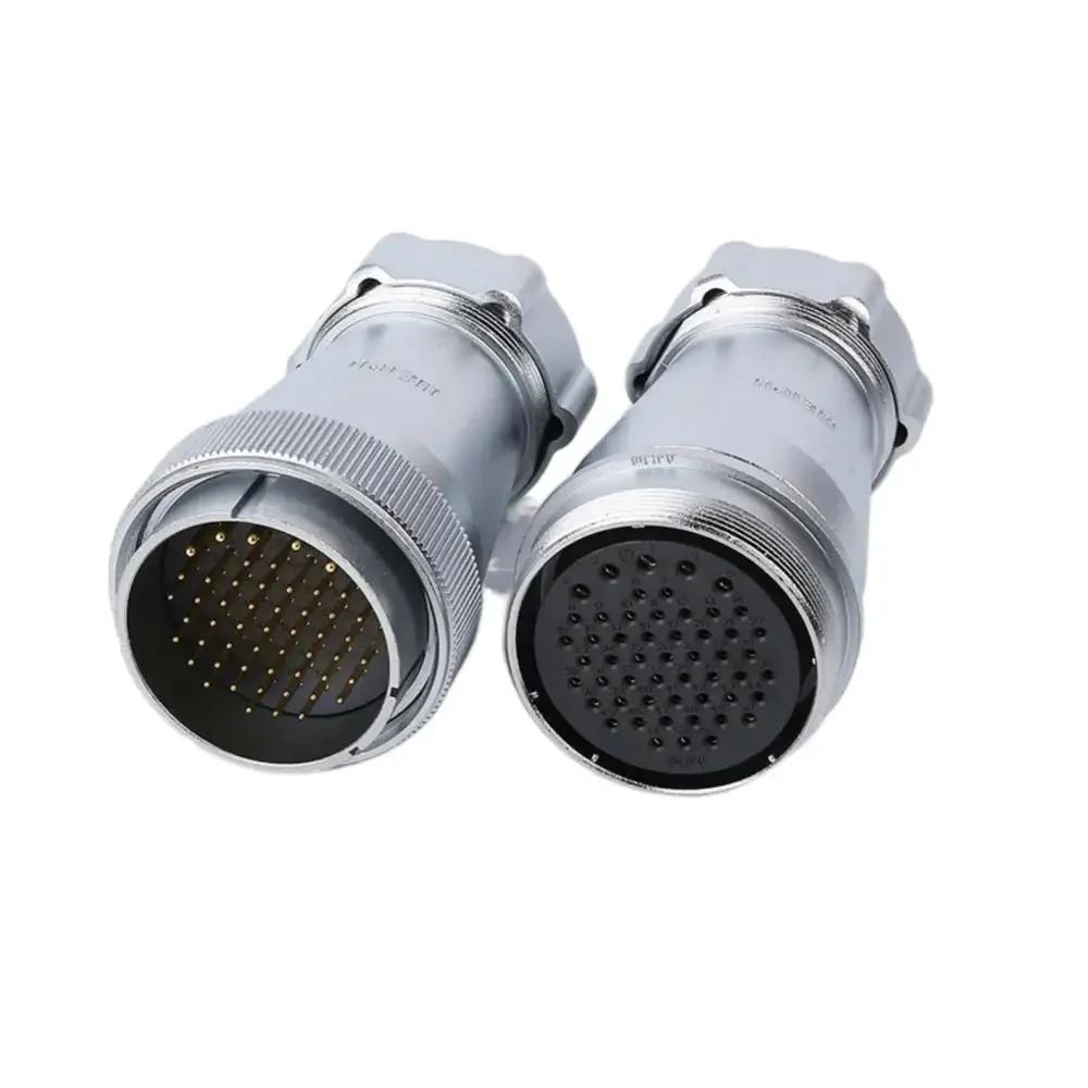 WEIPU WS55 TP+ZP 4 7 40 53 61Pin Panel Waterproof Connector Male Plug Female Socket Power Adapter Screw Solder Install Charger