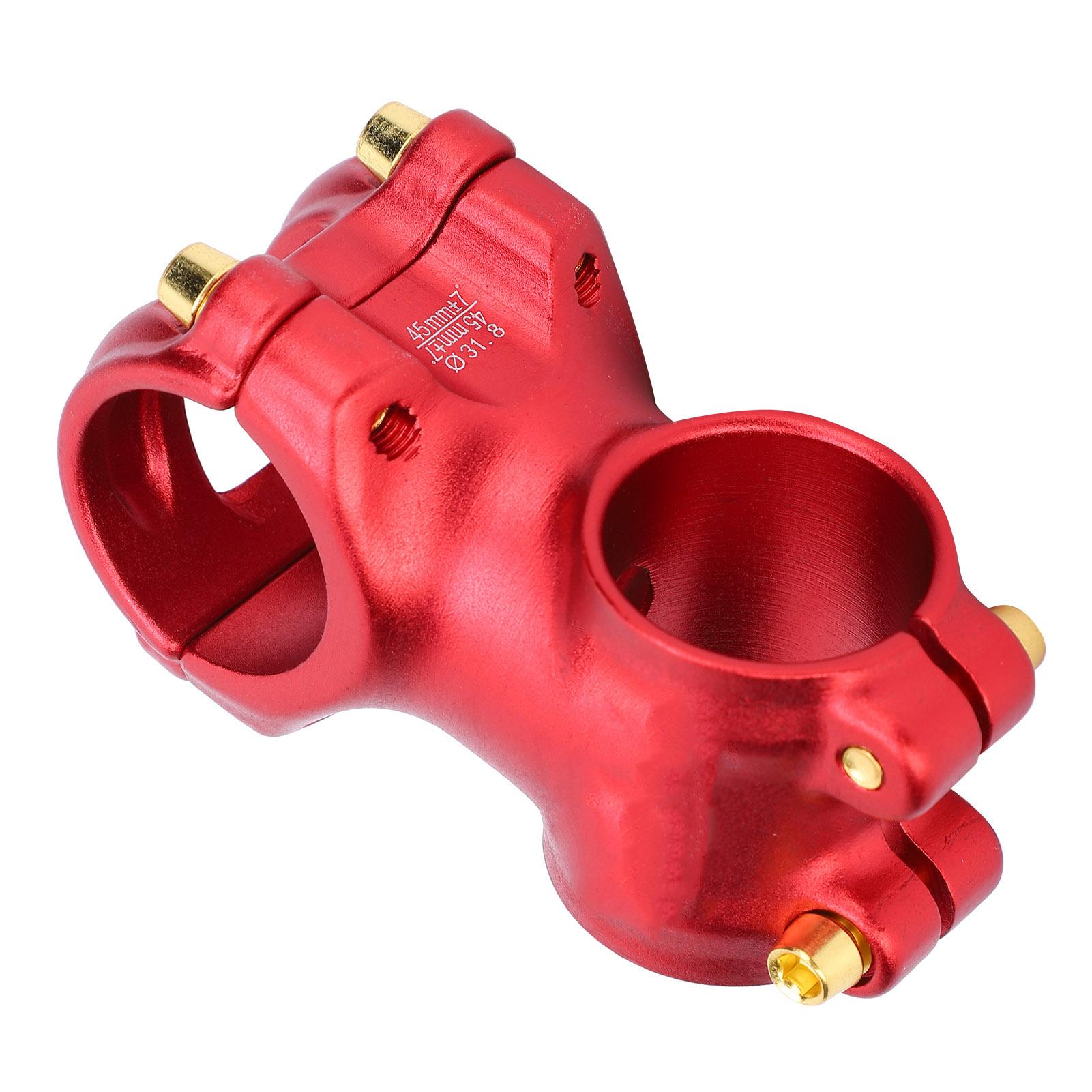 

Mountain Bicycle Stem Aluminum Alloy +7 degrees 31.8mm Cycling Short Handlebar Stem for Most BikeRed